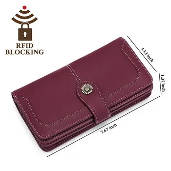 Naiste rahakott RFID pikk lukk tõmblukk suure mahutavusega käekott PU nahast multifunktsionaalne naiste kaardi kott rahakoti, mobiiltelefoni kott