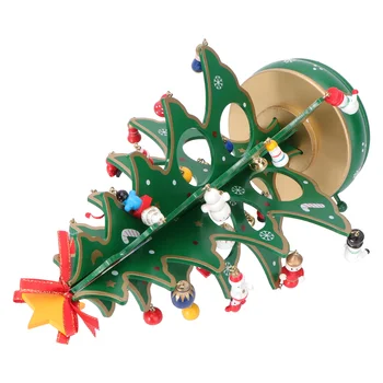 Jõulupuu Klassikaline Muusika Box Puidust Kellavärk Disain Christmas Tree Ripatsid Kääbus Sünnipäeva Valentines Kingitus