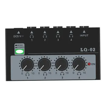 4 Channel Liini Mikser Madal Müra Audio Mixer Mono Stereo Korrigeerimine Etapp all Segamine Mikrofonid ja Kitarrid Baarid Väikesed Klubid