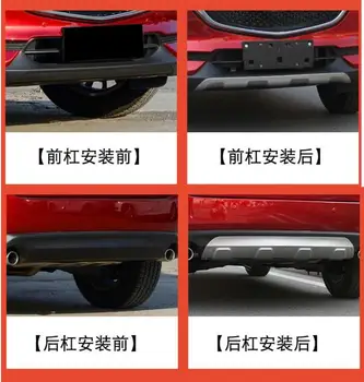 Auto osad, modelleerimine Roostevabast Terasest Esi + Tagumine Kaitseraud Difuusor Protector Guard Veojõu Plaat Uue MAZDA CX-5 CX5 2017 2018 19