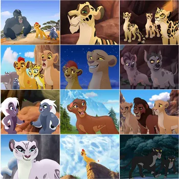 Disney Lion Guard Diamond Maali Seiklustest Lõvid ristpistes Komplektid Kive Pildid Lastele Käsitöö Kingitus