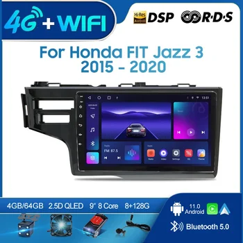 QSZN Honda FIT Jazz 3 2015-2020 LHD 2 din Android 12.0 Auto Raadio Multimeedia Video Mängija GPS Navigation 4G Carplay juhtseade