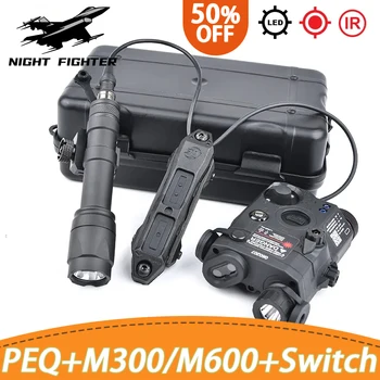 PEQ15 Red Dot Laser, mille Eesmärk on IR Võimas Laser Aku Kast Surefir M300 M600 Taskulamp Dual Kontrolli Rõhu Lüliti Sobivus 20mm Raudtee