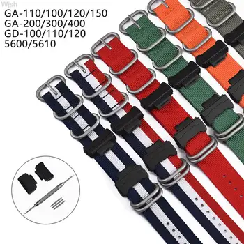 Nailon Kamuflaaž Bänd Rihma Casio G-Shock GA-110/100/120/150/200/300/400 GD-100/110/120 DW-5600 DW-6900 Käevõru Watchband