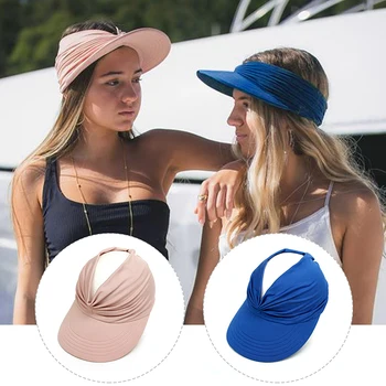 Paindlik Täiskasvanud Müts Naistele Anti-UV Lai Nokk Visiir Müts Lihtne Teha Reisi Mütsid Fashion Rannas Suvel Päikese Kaitse Mütsid