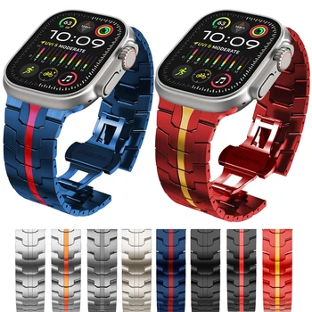 Iron Man watchband roostevabast terasest kella rihm apple watch seeria 8 ultra 7 6 5 4 3 2 1 SE iwatch käevõru bänd 45mm 40mm