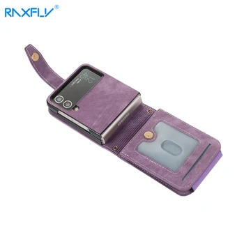 Raxfly Crossbody Kott Nahast Telefon Juhtudel Samsung Galaxy Z Flip 4 5G Flip 3 Flip3 Flip4 Juhul Lukuga Rahakott Kaardi Pesa Kabuur