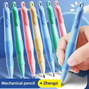 Sisseehitatud pliiatsiteritaja Automaatne Pliiats Plastikust 2,0 mm Viib Liikuva Pencil Grip Pen Asendi Korrigeerimine Mehaaniline Pliiats