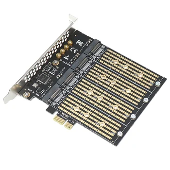 PCIe, Et NVME Adapter, B Võti M2 M. 2 4 Port NGFF SATA SSD 10 gbit / s PCI Express X1 Adapter PCI-E M. 2 laienduskaardi Ärkaja