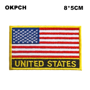 U. S. A. Lipu patcheswork kangas, tikand plaaster cutstom DIY kleepsud riided raua PT0121-R