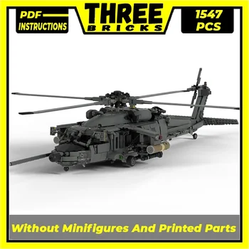 Sõjalise Helikopteri Mudeli Kes ehitustellised MH-60L Black Hawk Tehnoloogia Modulaarne Plokid, Kingitused Jõulud Mänguasjad DIY Komplekti Kokkupanek