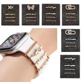 Apple Watch Band Ornament Diamond Liblikas Dekoratiivne Rõngas Smart Watch Silikoonist Rihm-Tarvikud iwatch Käevõru