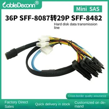 1 meeter Mini SAS36P SFF 8087, et sas29P SFF-8482 kõvaketta kaabel
