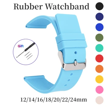 Pehmest Silikoonist Watchband Samsung S3 Smart Watch Rihm 12/14/1618/20/22/24mm Sport Käevõru Mehed Naised Watch Tarvikud