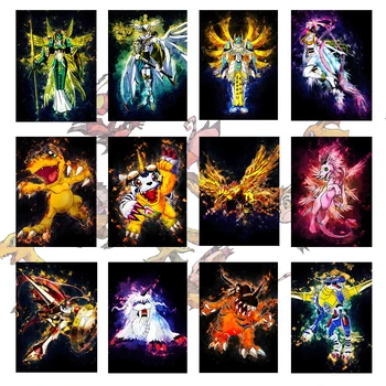 Digimon Plakat Anime Multikas Lõuendile Maali Home Decor Prindib Cuadros Seina Maali Kunst Pildid, Mis Sobib Elutuba Decor