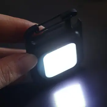 Avarii Lamp Tasku Taskulamp Hoiatus Ohutuse Kerge COB LED Taskulamp Kaasaskantavad valgustid Mini Võtmehoidja LED Tulvaprožektor