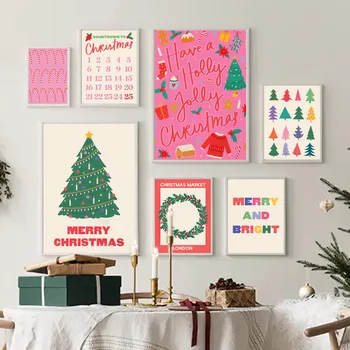 Jõulupuu Flower Market Menology Candy Galerii Seina Art Lõuend Maalisid Plakateid Ja Prindib Pilte, Elutuba, Tuba Decor