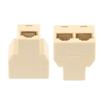 Splitter 1: 2 ja Võimalusi RJ45 Naine Splitter LAN Ethernet Network Connector Extender Adapter Plug Connector Adapter