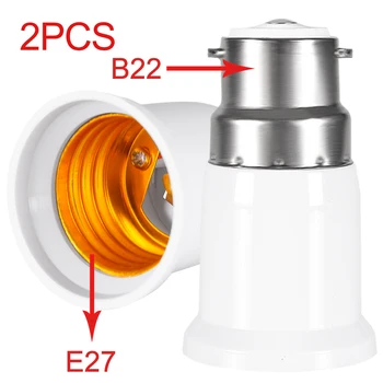 2Pc B22, ET E27 Lamp Adapter Tääk B22, Et Edison Kruvi E27 Lamp Converter Omanik Light Adapter Lamp Omanik Valgustus Osad