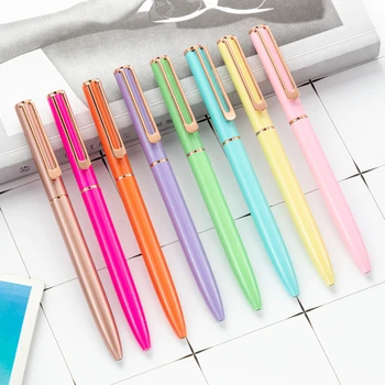 16PCS Kohapeal pöörlevad pastapliiats hulgi loominguline moe-multi-värviline metall keskmise õli pen laser reklaam kingitus pen