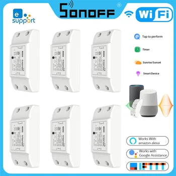 Sonoff Basic R2 Wifi DIY Interruptor Smart Switch Kaugjuhtimispult Smart Home EWeLink APP Kontrolli Töö Alexa Google Kodu