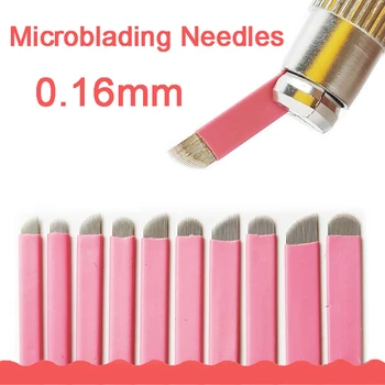 Microblading 0.16 mm Tebori Labad Tätoveering Nõela Alalise Makeup18U Kuju Käsitsi Kulmu Nano Microblade 3D Käsitsi Pliiatsi