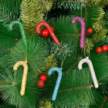 6tk Jõulud kaunistused PVC ripats candy cane partei asjade jaoks Sobiva Jõulupuu,Akende ja seinte kaunistamiseks