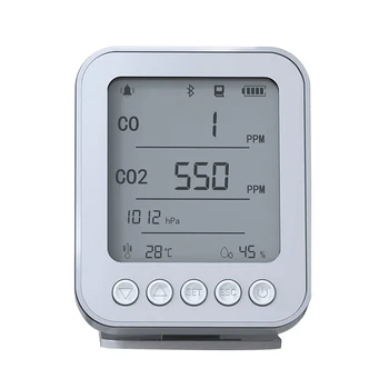 5-In-1 Tuya Bluetooth CO2 Anduri Jälgida Smart Home CO2 CO Niiskus, Temperatuuri ja Rõhu Andur Avastamist reaalajas Vastupidav