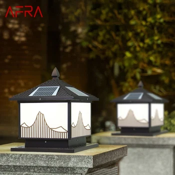 AFRA Päikese-Post Lamp Väljas Vintage Samba Valgus Veerus LED Veekindel IP65 Kaasaegne Kodu Aias Terrass Decor