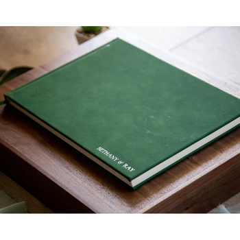 Reljeef-Külaliste Raamat Emerald Roheline - Läikiv Foolium Märk Pulma Külalisteraamat, Minimalistlik Sünnipäeva Pidu, Üritus, Allkiri Raamat