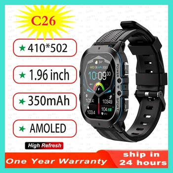 Uus C26 Sport Smart Watch Meeste Bluetooth Kõne AMOLED Ekraan 1ATM Sügavus Veekindel Health Monitor Smartwatch Android ja IOS