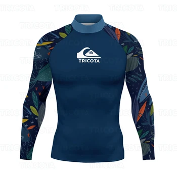 Meeste Ujumine T-särgid UV Kaitse Rash Guard Ujumisriided, veesport Beachwear Sukeldumine Rashguard Pikad Varrukad Surfamine Riided