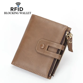 PU Nahast RFID Blokeerimine Rahakott Tõmblukk visiitkaardi Puhul Pandla Klassikaline Naiste Rahakott Multi-kaardi Pesa Mündi Tasku Mees