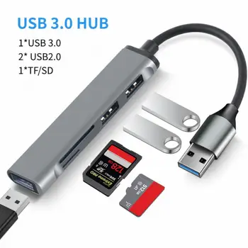 Tüüp C-HUB-USB-HUB-USB 3.0 JA USB 2.0 TF / SD-5-Port Multi Splitter OTG Eest Alumiinium USB 3.0 Hub PC