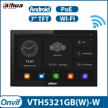Dahua Wifi Siseruumides Jälgida Android POE 7 Tolline Puutetundlik Uksekell Juhtmevaba kahesuunaline Audio-Video Intercom VTH5321GB-W VTH5321GW-W