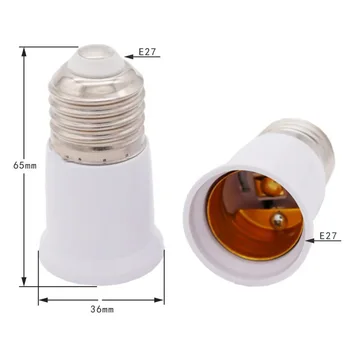E27 E27, Et Laiendada Pesa Base Plastikust Valge 3cm 1.2 Tollise Adapteriga Lamp Omanik Converter Lamp-Pistikupesa Extender