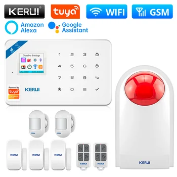 KERUI W181 Wireless Home Häire Tuya Alarm Süsteem koos liikumisanduriga Alarm Valve WIFI GSM kesküksusele Alarmi Paneel Komplekt