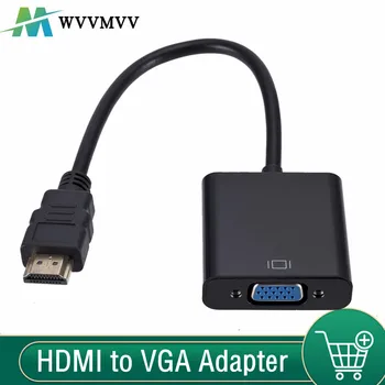 WvvMvv 1080P HDMI-ühilduvate VGA Adapter Digitaalne Analoog-HDMI-ühilduvate Meeste Famale VGA Kaabel Converter For PC Sülearvuti