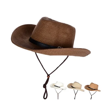 Uus Mees Fedora Õled Müts UV Kaitse Suve Päikese Mütsid Mehe Käsitöö Raffia Õled Huopahattu ühise Põllumajanduspoliitika Beach Puhkus Travel Müts B-8049