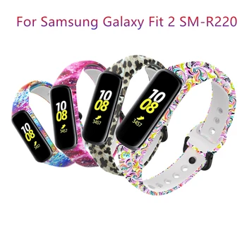 Silikoon Värvikas Sport Rihm Samsung Galaxy Fit 2 SM-R220 Bänd Käevõru Asendamine Watchband Correa Samsung Bänd Fit2