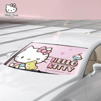 Kawaii Tõeline Sanrio Auto Esiklaas Päikesevarju Päikesevarju Kardin Hello Kitty Auto Päikesekaitsetoodete Soojustus-Nokats Teenetemärgi