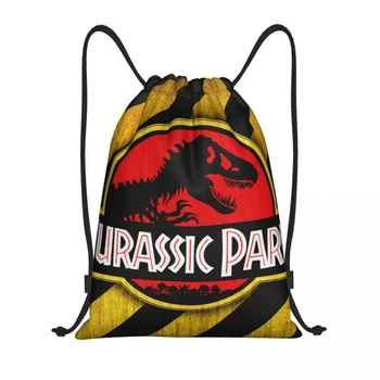 Jurassic Park Logo Kollane Nöör Seljakott Sport Jõusaal Kott Mehed Naised Hiiglane Dinsaur Koolitus Sackpack