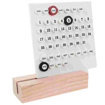 Puit Perpetual Calendar Montessori Kalender Armas Laua Kalender Reguleeritav Nädal, Kuu, Kuupäeva Kuva, Kalendri Home Office Desk