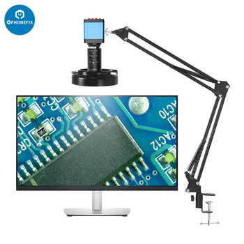 1080P HDMI USB-Tööstuse Digitaal Kaamera Video Mikroskoobi Kaamera 6-60mm Zoom CCTV Lens Konsool Seista Remont, Jootmine