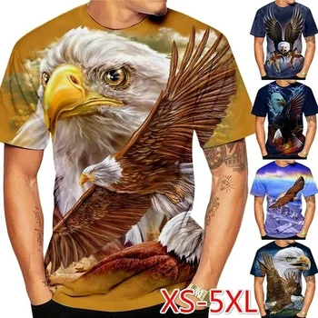 Uus Eagle 3D Trükitud T-Särk USA rahvuslind Graafiline T-särk, Meeste Ja Naiste Fashion Street Lühikeste varrukatega Hip-hop Vabaaja Tops