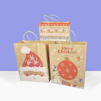 Jõulud paber tassima kotid sünnipäeva kingitus kotid puu-pakendi kingitus karbid jõupaber kotid hot müük