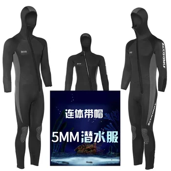 ZCCO Uus 5MM neopreenist Sukeldumisel Ülikond Paksenenud Ühes Tükis Pikk Varrukas Päikesekaitsetoodete Sukeldumine Surfamine Ülikond Talvel Supelrõivad Millimallikas Ülikond