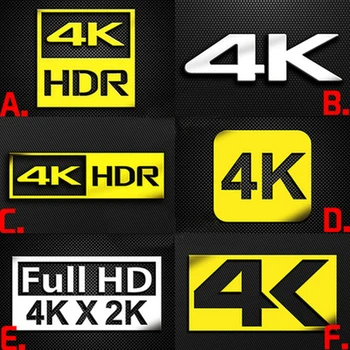 4K HDR FHD Metallist ülekanne silt TV Monitor kodukino Telefon kleebis Kuld ja Hõbe isiksuse dekoratiivne kleebis