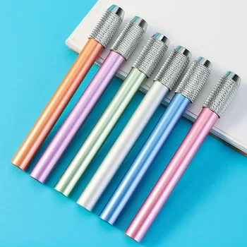 6 Tükki Alumiinium Pliiats Lengthener Assortii Värvid Metallist Pliiats Extender Omanik Värvilised Pliiatsid Regulaarne Suurus