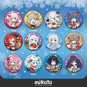 Honkai Mõju 3 Valkyrie Xmas Christmas Badge 12 Liiki Määrata miHoYo Ametlik Anime Tarvikud Cosplay Kogumise Rekvisiidid 2023 Uus